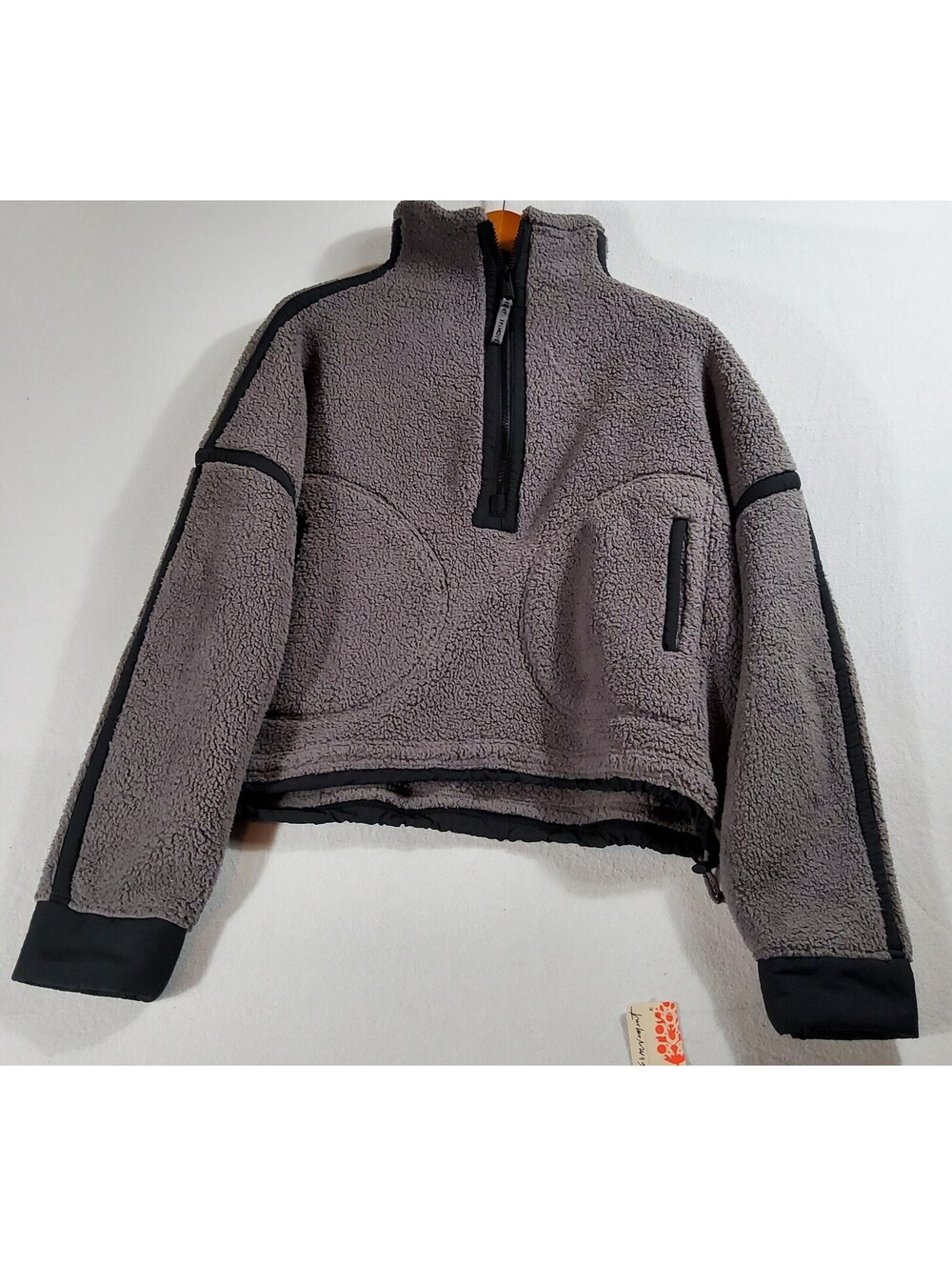 Free People FP Movement Pullover Sweater Mountain High Half-Zip Fleece Sz S Gray - Picture 8 of 9